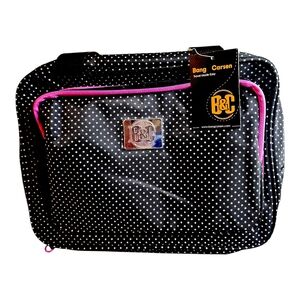 Bang & Carsen Black and Pink Polka Dot Travel Bag NWT